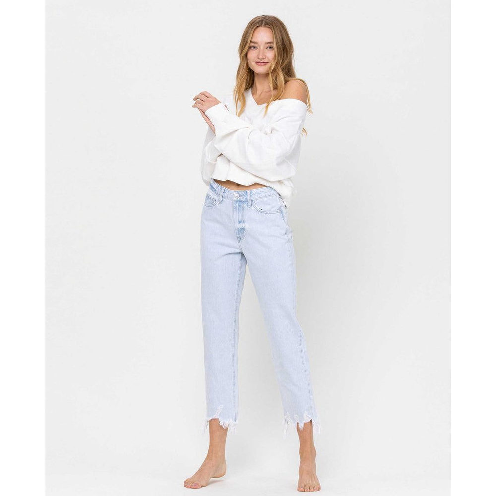 SAME Place - Super High Rise Crop Straight Denim Jeans | The Perfect Pair
